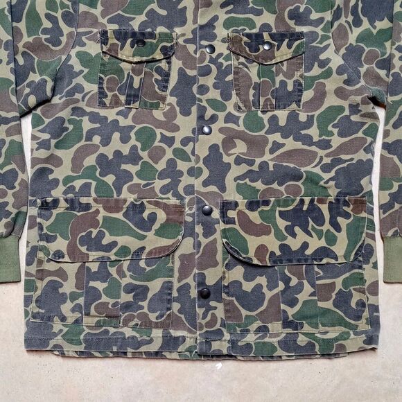Vintage Ben Lee Calls Made in USA Camo Hunting Field Coat Jacket - Size Small - Picture 3 of 11